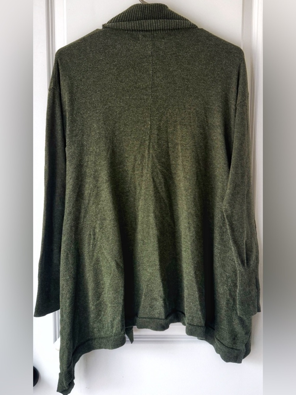 Mossimo Supply Co Olive Green Turtleneck Oversized High Low Sweater Small - Picture 3 of 7